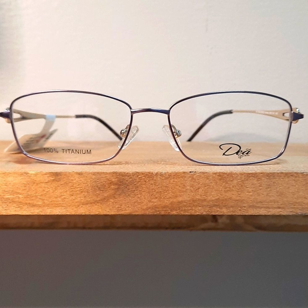 100% Titanium Eyeglass Frame, Woman, Rx'able, Purple Glasses, 56 16 140 NEW